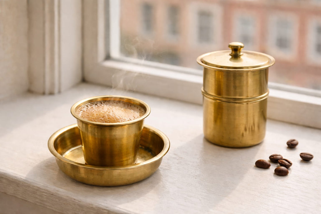 Arabic Coffee From Chikmagalur: Old-World Comfort in a Brass Cup